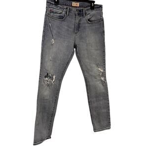 Gap Blue Distressed Skinny Cone Denim Jeans Size 31X32